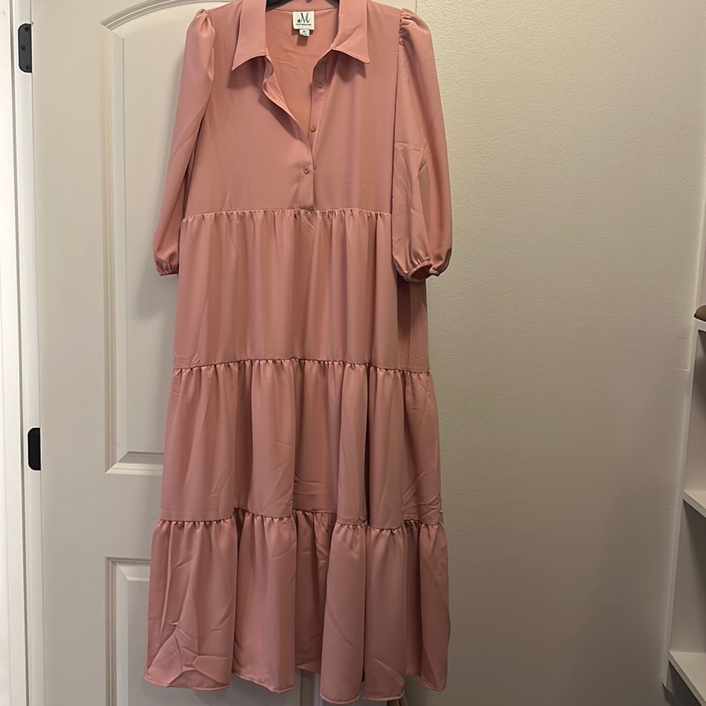 Mauve Pink Tiered dress